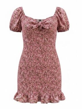 Madden NYC Floral Smocked Mini Sundress